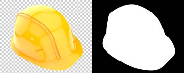 Güvenlik kaskı. İnşaat şapkası. 3d illüstrasyon kapağı 