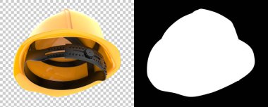 Güvenlik kaskı. İnşaat şapkası. 3d illüstrasyon kapağı 