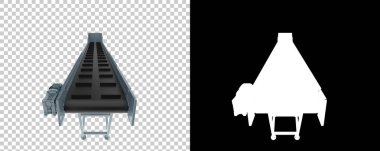 Büyük şerit taşıyıcı yapı. 3d resimleme 