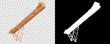 Şerit taşıyıcı yapım modeli. 3d resimleme