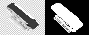 Fabrika makinelerinin 3 boyutlu çizimi. şerit taşıyıcı yapıları