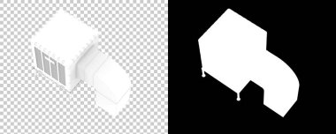 Beyaz arka planda hava soğutucusu. 3d görüntüleme - illüstrasyon