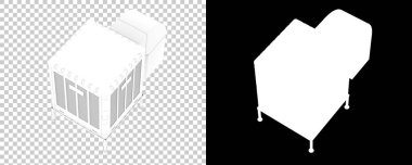 Beyaz arka planda hava soğutucusu. 3d görüntüleme - illüstrasyon