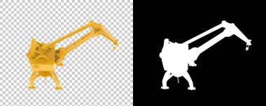 Crane arka planda izole edilmiş. 3d görüntüleme - illüstrasyon