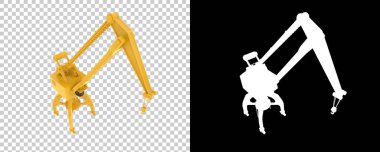 Crane arka planda izole edilmiş. 3d görüntüleme - illüstrasyon