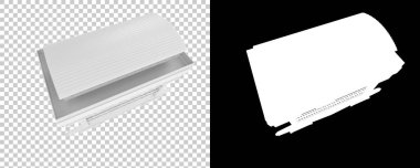 Crane arka planda maskeyle izole edilmiş. 3d görüntüleme - illüstrasyon