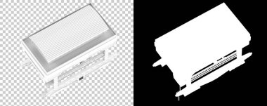 Crane arka planda maskeyle izole edilmiş. 3d görüntüleme - illüstrasyon