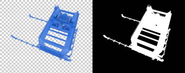 Crane arka planda maskeyle izole edilmiş. 3d görüntüleme - illüstrasyon