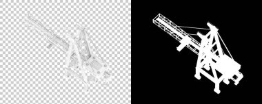 Crane izole. 3d görüntüleme - illüstrasyon