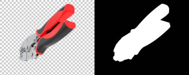 Crimper, şeffaf arka planda izole edildi. 3d görüntüleme - illüstrasyon