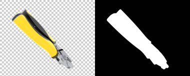 Crimper, şeffaf arka planda izole edildi. 3d görüntüleme - illüstrasyon