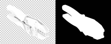 Crimper, şeffaf arka planda izole edildi. 3d görüntüleme - illüstrasyon