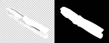 Crimper, şeffaf arka planda izole edildi. 3d görüntüleme - illüstrasyon