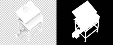 Endüstriyel Ezici arka planda izole edilmiş. 3d görüntüleme - illüstrasyon