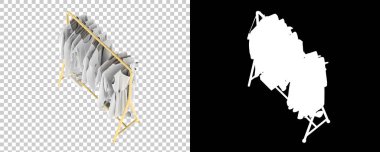 Beyaz arkaplanda giyinme askısı 