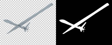 Drone isolated on white background. 3d rendering - illustration