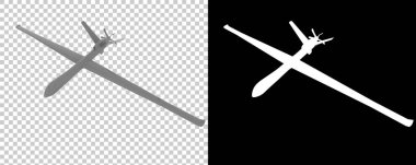 Drone isolated on white background. 3d rendering - illustration