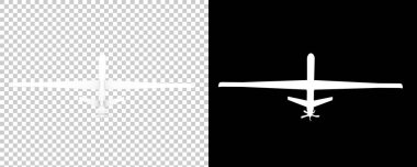 Drone isolated on white background. 3d rendering - illustration