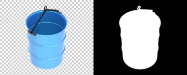 Namlu arka planda maskeyle izole edilmiş. 3d görüntüleme - illüstrasyon