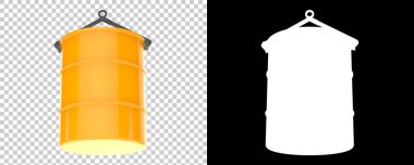 Namlu arka planda maskeyle izole edilmiş. 3d görüntüleme - illüstrasyon