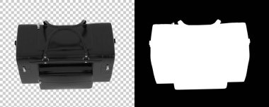 Şeffaf ve siyah arkaplan üzerine Spor Çantası