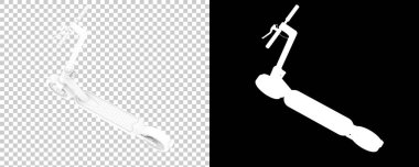 Şeffaf ve siyah arkaplanda elektrikli scooter