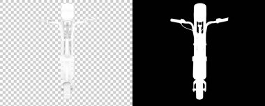 Şeffaf ve siyah arkaplanda elektrikli scooter