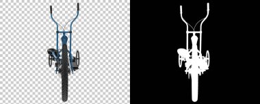 Tekerlekleri ve pedalları olan eliptik bisikletler. 3d illüstrasyon 