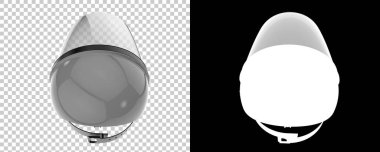 Yüz Maskesi arka planda izole edildi. 3B görüntüleme - illüstrasyon 