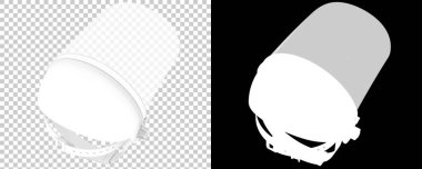 Yüz Maskesi arka planda izole edildi. 3B görüntüleme - illüstrasyon 