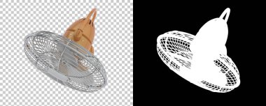 Şeffaf ve siyah arkaplanda elektrik vantilatörü