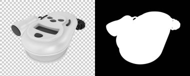 Fetal doppler beyaz arka planda izole edildi. 3d görüntüleme - illüstrasyon