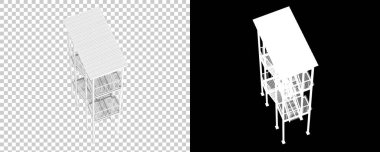 Yangın çıkışının güzel bir çizimi