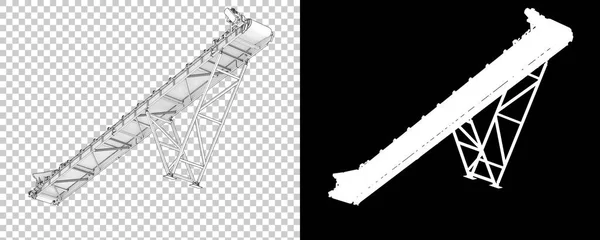 Modell Bandtransportörkonstruktion Återgivning Illustration — Stockfoto