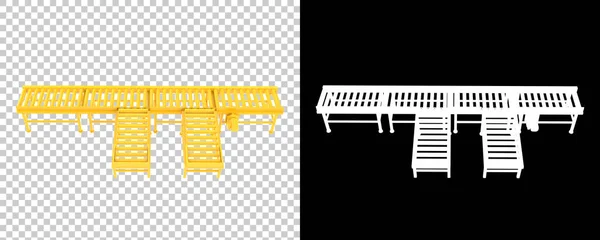 Machinery Belt Conveyor Construction Rendering Illustration Factory Equipment — Stock Photo, Image