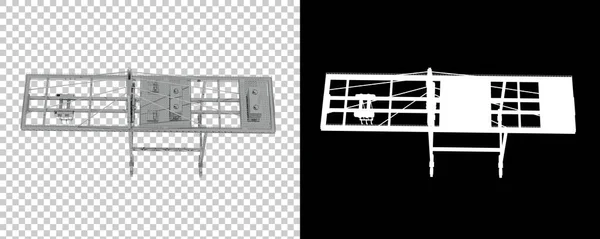 Guindaste Isolado Fundo Renderização Ilustração — Fotografia de Stock