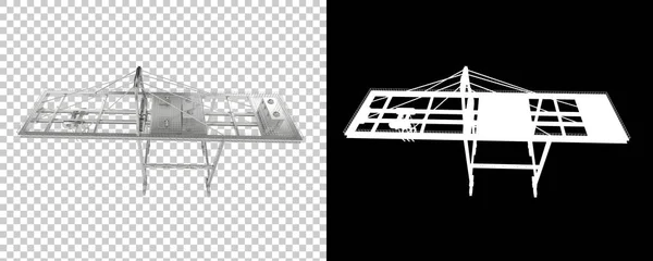 Crane Arka Planda Izole Edilmiş Görüntüleme Illüstrasyon — Stok fotoğraf