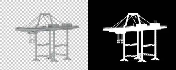 Crane Elszigetelve Háttérben Renderelés Illusztráció — Stock Fotó