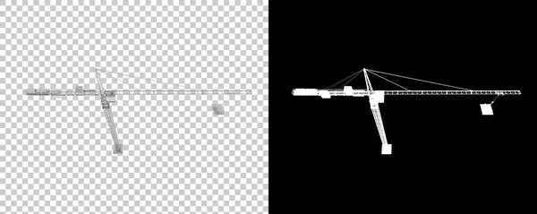 Crane Arka Planda Maskeyle Izole Edilmiş Görüntüleme Illüstrasyon — Stok fotoğraf