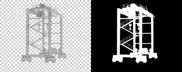 Crane Isolated Background Mask Rendering Illustration — Stock Photo, Image