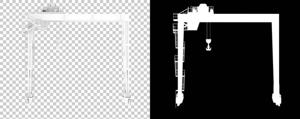 Grúa Aislada Sobre Fondo Con Máscara Representación Ilustración —  Fotos de Stock