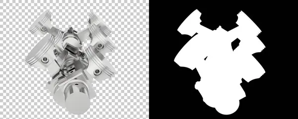 Двигатель Коленчатый Вал Изолирован Заднем Плане Рендеринг Иллюстрация — стоковое фото