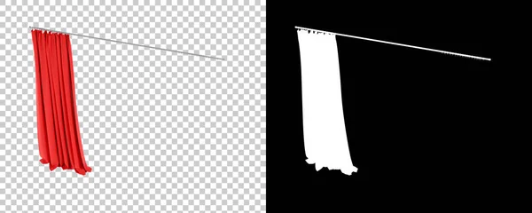 Curtains Isolated Black White Background Rendering Illustration — Stock Photo, Image