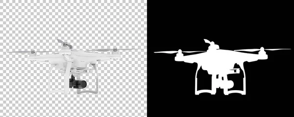 Drone Isolated White Background Rendering Illustration — Stok fotoğraf