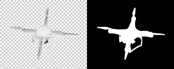 Drone Isolated White Background Rendering Illustration — Stock fotografie