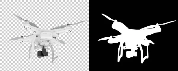 Drone Isolated White Background Rendering Illustration — Zdjęcie stockowe