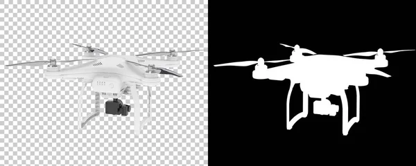 Drone Isolated White Background Rendering Illustration — стокове фото