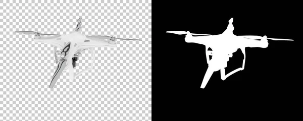 Drone Isolated White Background Rendering Illustration — Zdjęcie stockowe