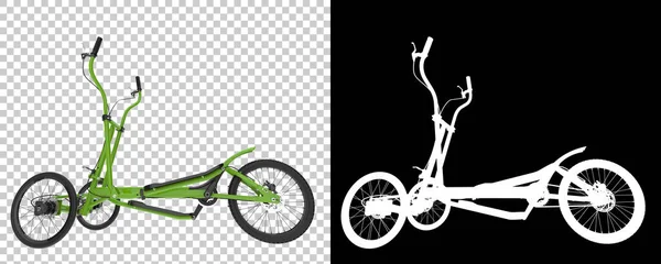 Elliptical bikes with wheels and pedals. 3d illustration