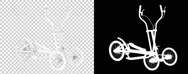 Elliptiska Cyklar Med Hjul Och Pedaler Illustration — Stockfoto